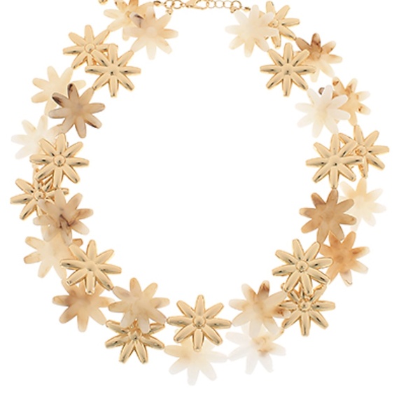 2 Layered Acrylic Flower Necklace - Picture 1 of 2